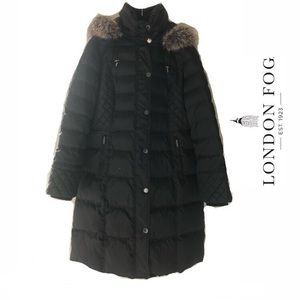 London Fog
Hooded Faux-Fur-Trim Down Puffer Coat L